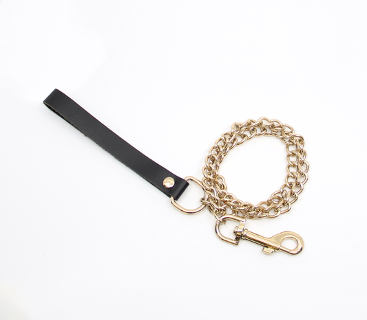 Lea048 Leather & Chain Lead