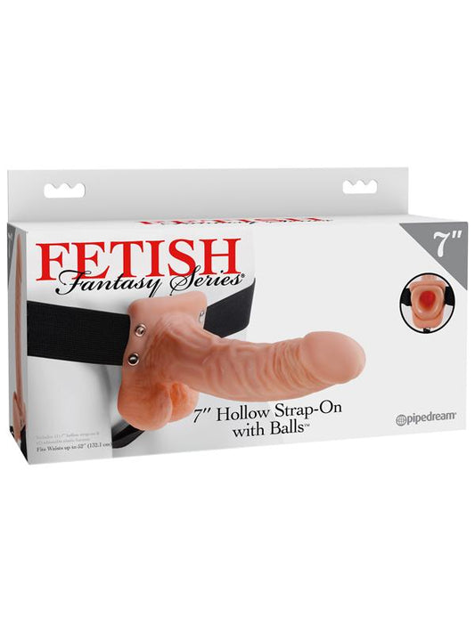 Fetish Fantasy Series 7'' Hollow Strap-On With Balls