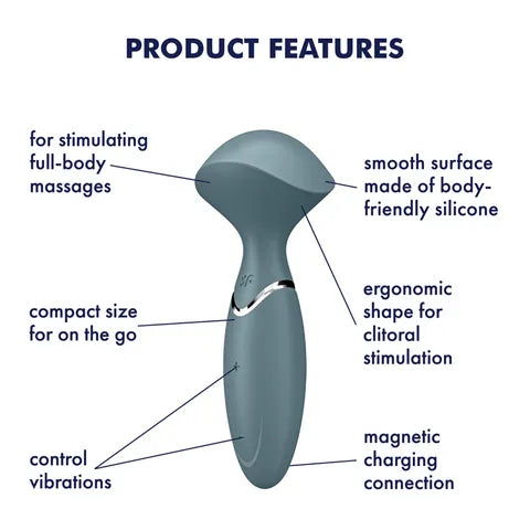 Satisfyer Mini Wand-er Vibrator - Grey