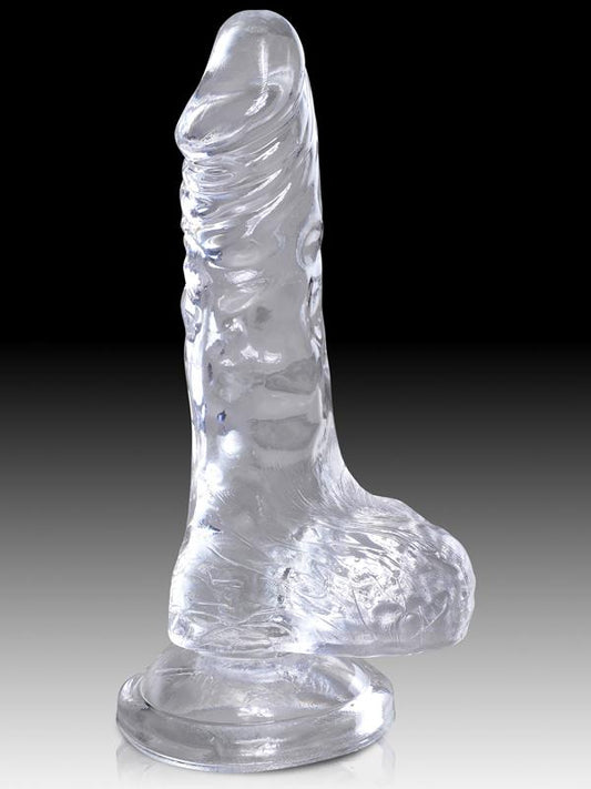 King Cock Clear 6'' Cock with Balls