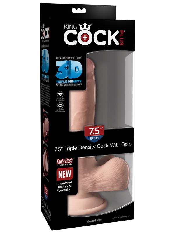 King Cock Plus 7.5'' Triple Density Cock with Balls