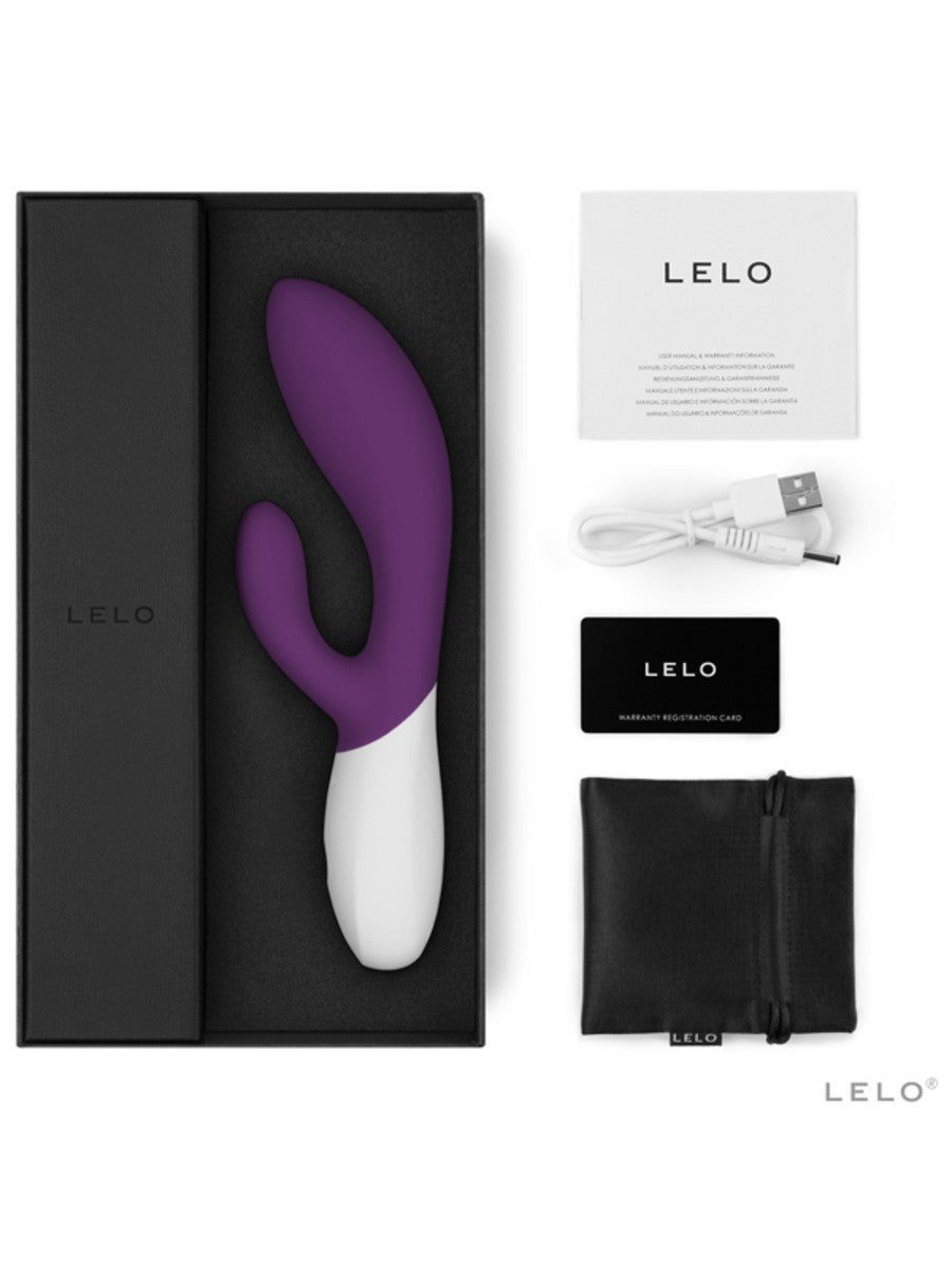 Lelo Ina Wave 2 Powerful Vibrator Wider Range Of Intensities Triple Action Massager - Plum
