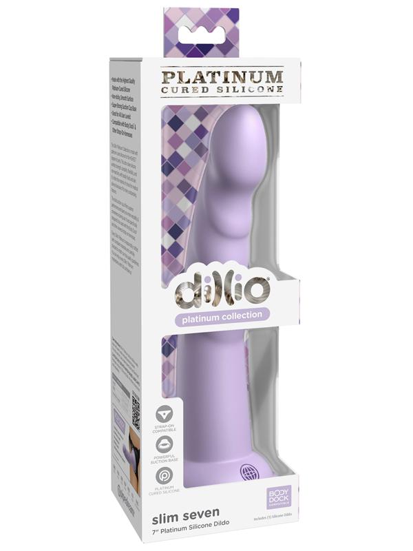 Dillio Platinum Slim Seven - Purple - Purple 17.8 cm (7'') Dong