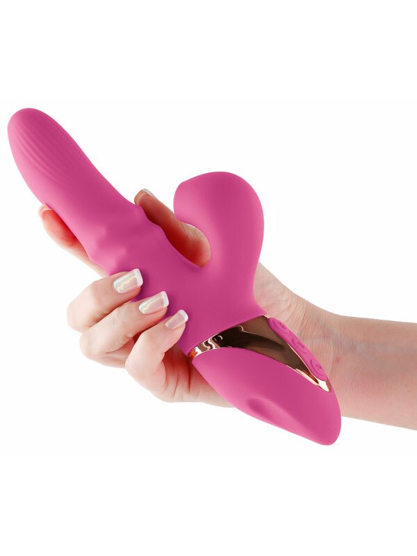INYA Enamour - Pink - Pink 31.5 cm USB Rechargeable Vibrator with Air Pulse