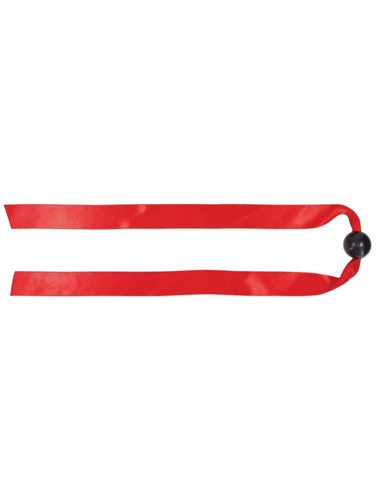 Sex & Mischief Amor Satin Ball Gag - Red/Black Mouth Restraint