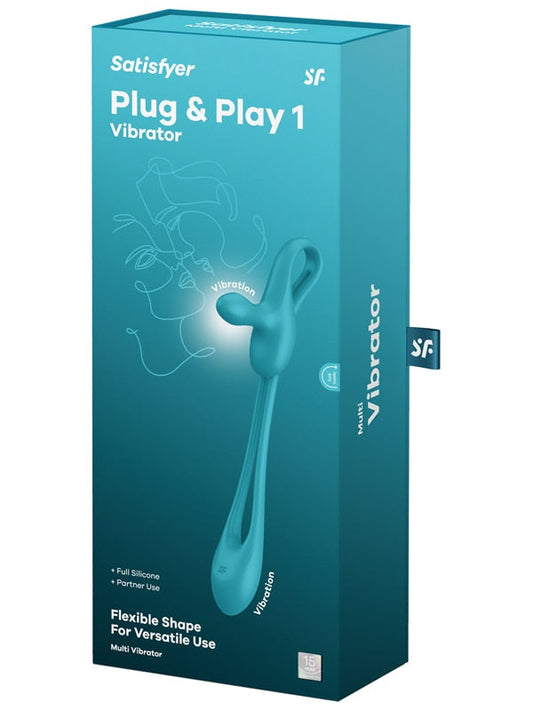 Satisfyer Plug & Play 1 - Blue USB Rechargeable Couples Stimulator
