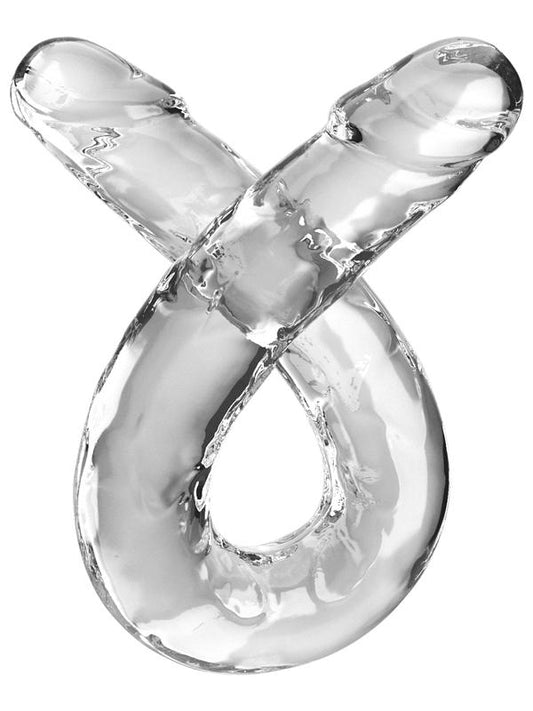 King Cock 18 Inch Double Dildo - Clear 45.7 cm Double Dong