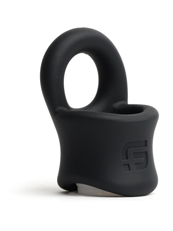 Sport Fucker Baller Ring - Black Liquid Silicone Cock Ring with Ball Stretcher