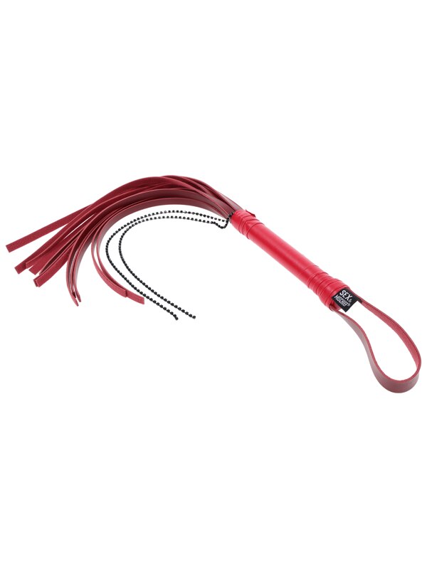 S&M Exs & Ohs Crystal Flogger - Red Flogger Whip