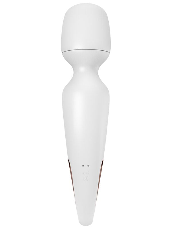 Satisfyer Wand-erland - White - White/Rose Gold USB Rechargeable Massage Wand
