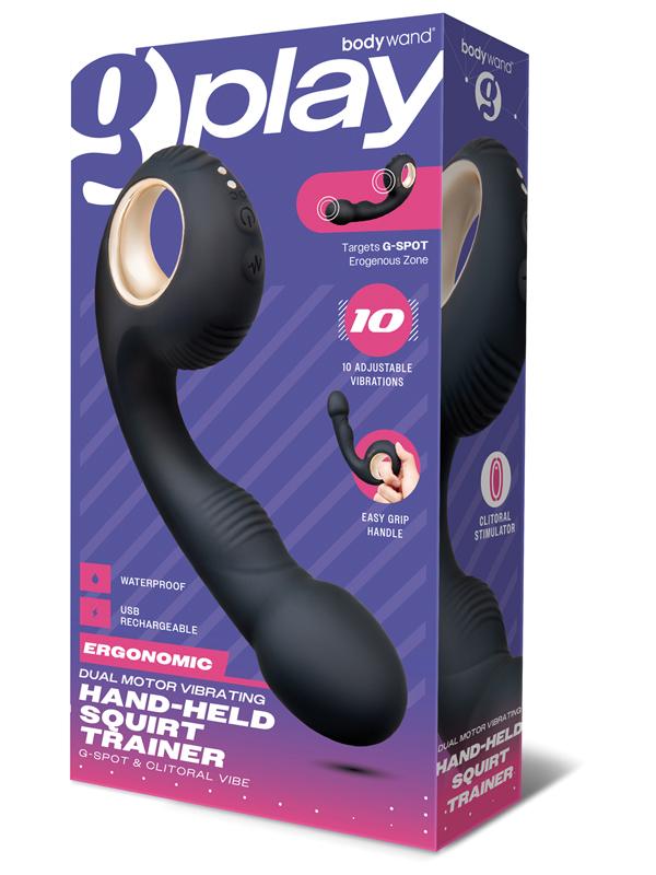 Bodywand G-Play Vibrating Squirt Trainer - Black 17 cm USB Rechargeable Vibrator