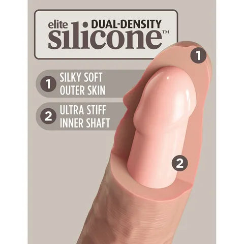 King Cock Elite 6'' Dual Density Cock - Flesh 15.2 cm Dong