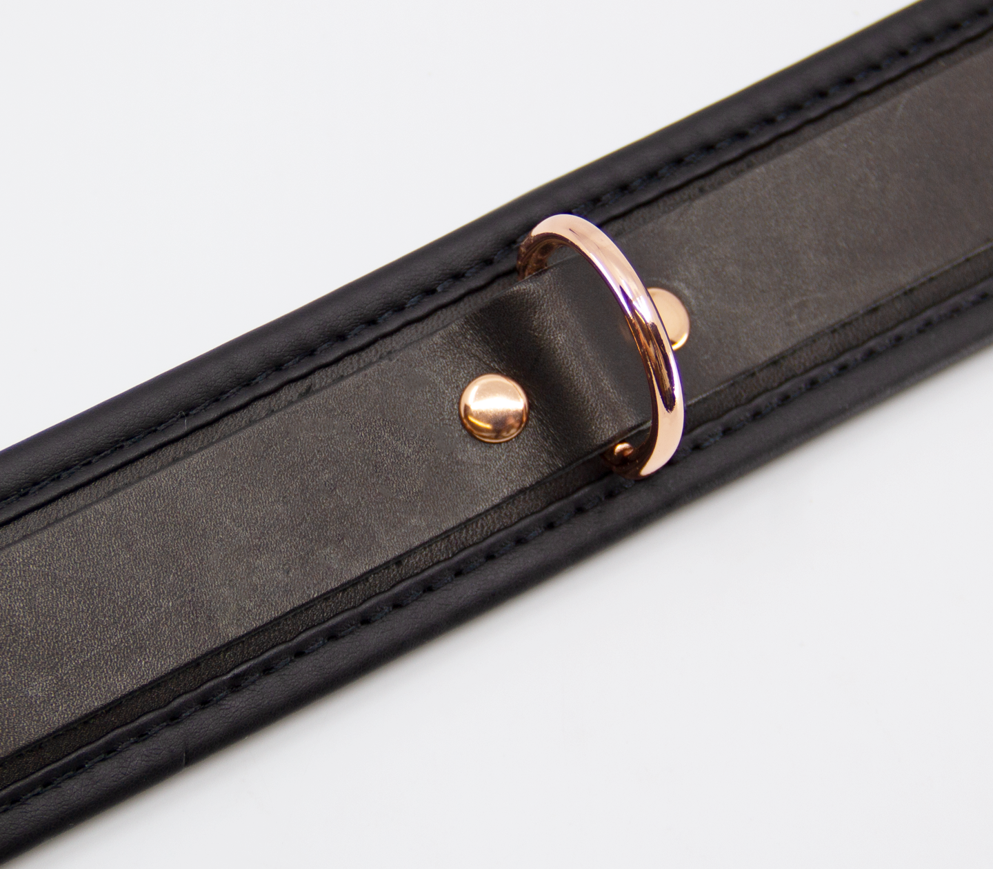 Col048 Leather Collar With Coloured Hardware