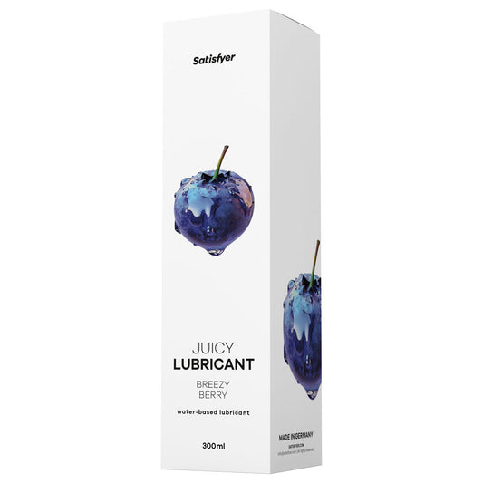 Satisfyer Juicy Lubricant 300 ml Breezy Berry - Blueberry Scented Water Based Lubricant - 300 ml Bottle