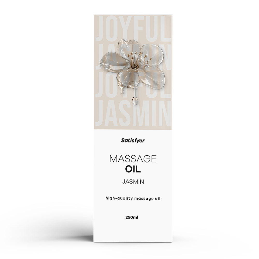 Satisfyer Massage Oil 250 ml Jasmine - Jasmine Scented Massage Oil - 250 ml Bottle