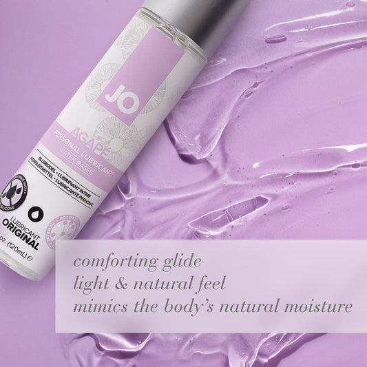 JO Agape Original Lube - 120 mL - Water Based Lubricant for Sensitive Skin - 120 ml Bottle