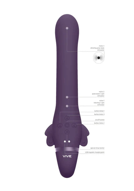 Satu Clitoral Stimulation Vibrator W/ Three 10-Function New Generation F1 Motors