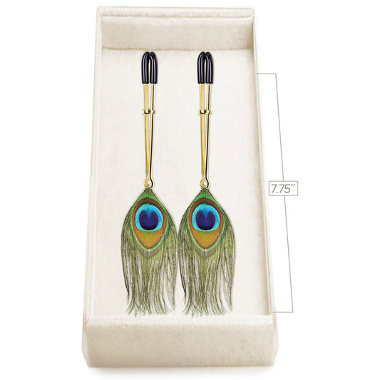 Couture Clip - Peacock Plume Nipple Clips