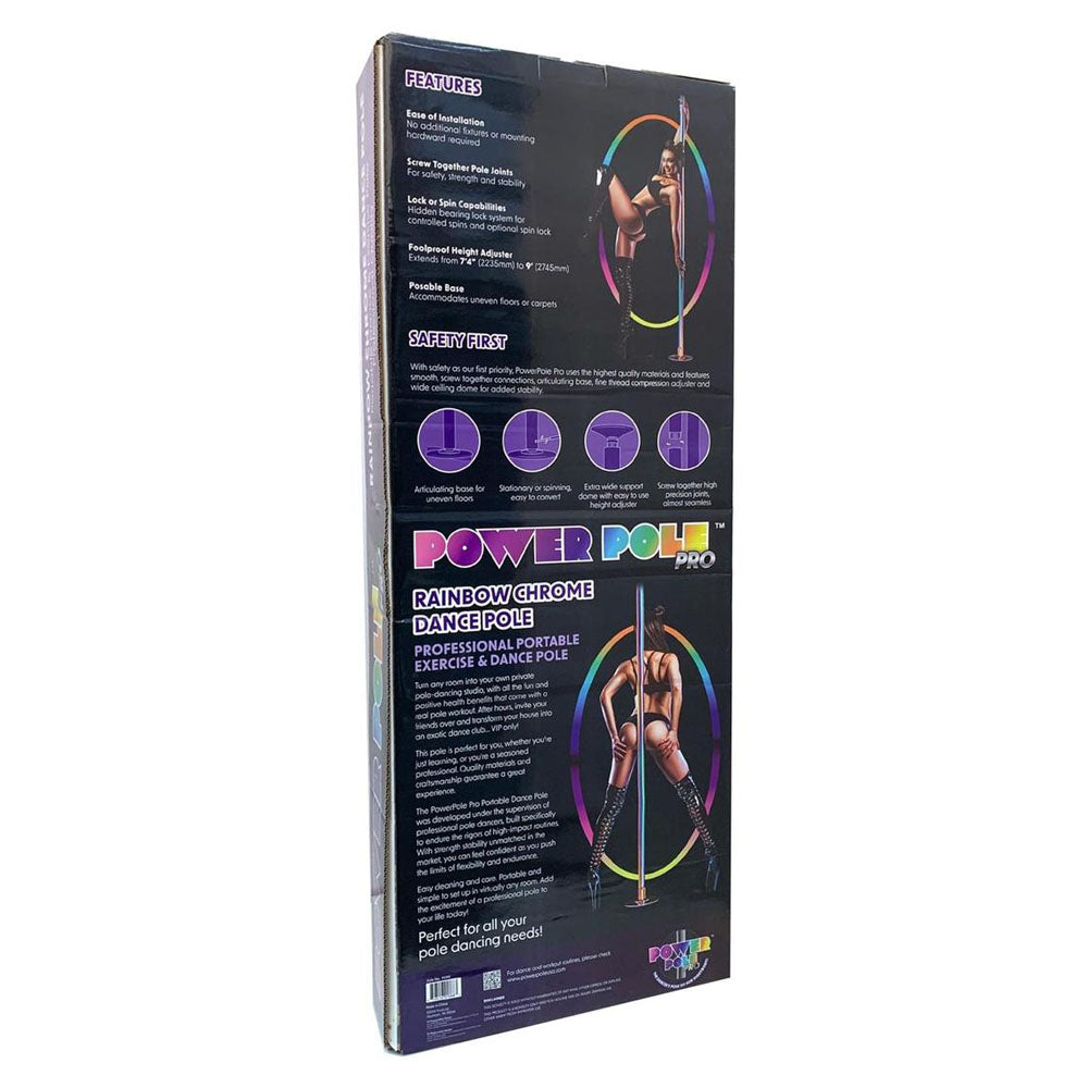 Power Pole Pro - Rainbow - Rainbow Chrome Dance Pole Kit