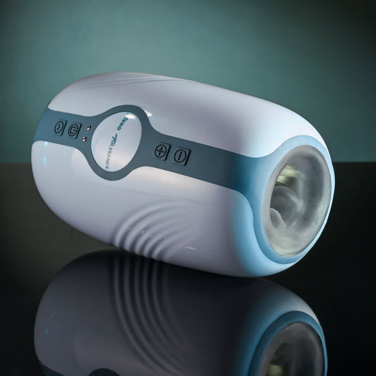 Zero Tolerance TOUCHDOWN - White 15 cm USB Rechargeable Vibrating & Tightening Stroker