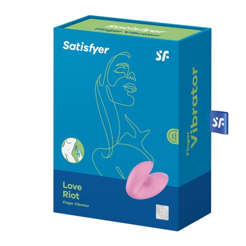 Satisfyer Love Riot Finger Vibrator Stimulator - Pink