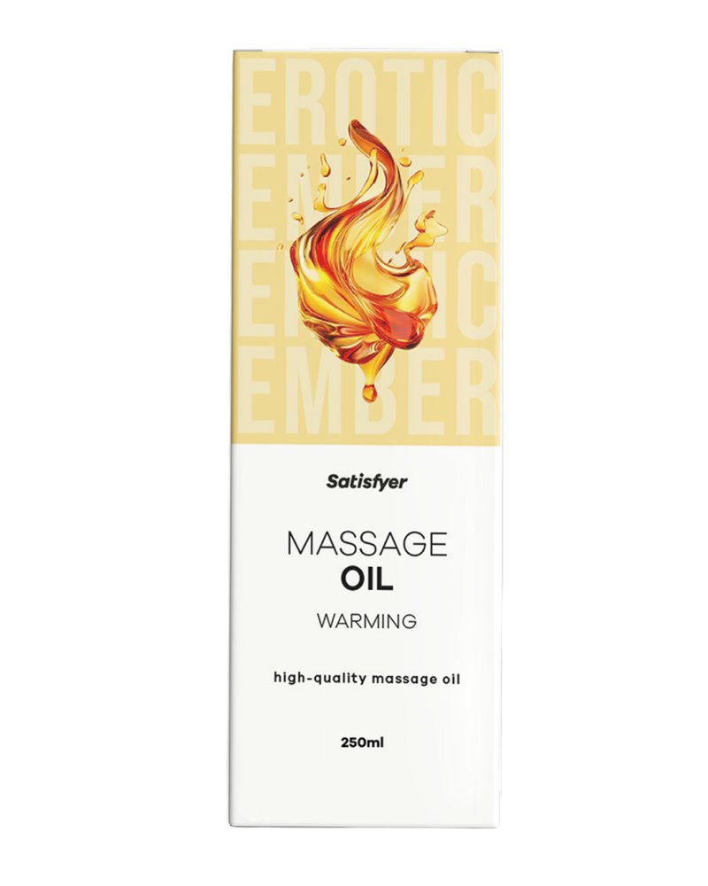 Satisfyer Massage Oil 250 ml Warming - Unscented Warming Massage Oil - 250 ml Bottle