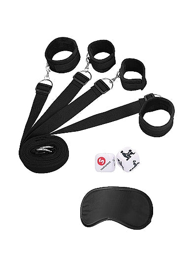 Ouch Black & White Bed Bindings Restraint System