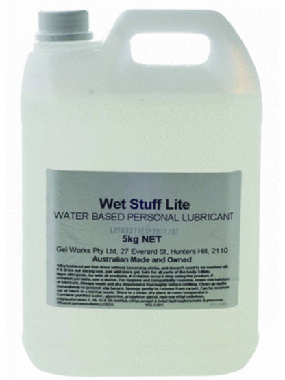 Wet Stuff Lite - 5kg Bottle - Water Based Lubricant - 5 kg Tube