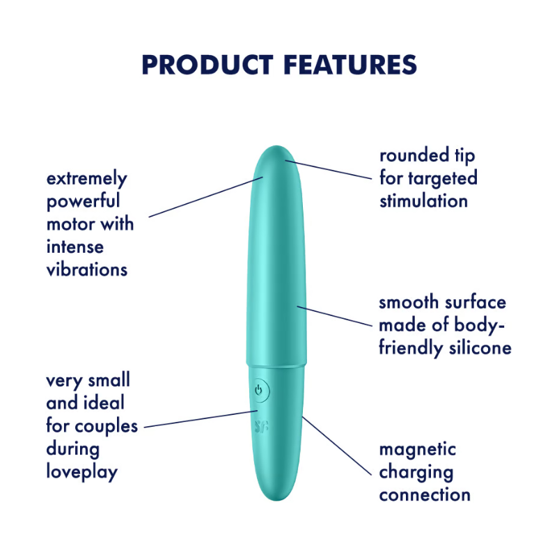 Satisfyer Ultra Power Bullet 6 Vibrator - Turquoise
