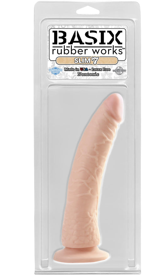 Basix Rubber Works Slim 7 - Flesh 17.8 cm (7'') Dong