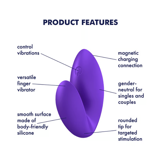 Satisfyer Love Riot Finger Vibrator Stimulator - Purple