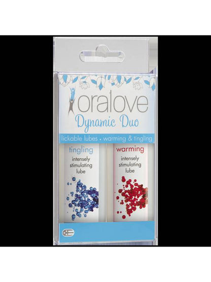 Oralove Dynamic Duo Lickable Lubes - Warming & Tingling