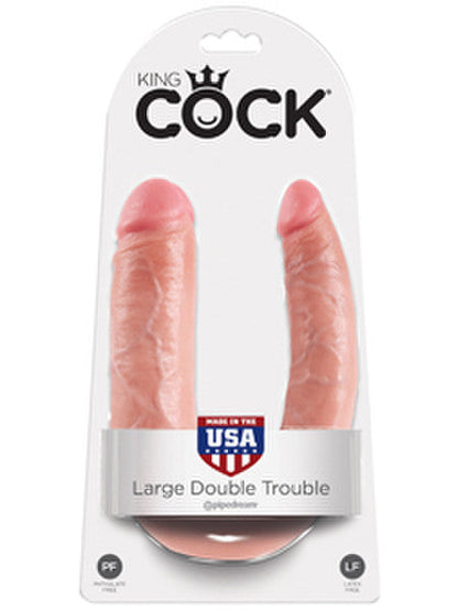 King Cock Double Trouble Flesh Dildo