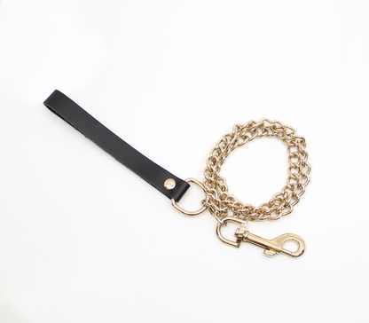 Lea048 Leather & Chain Lead