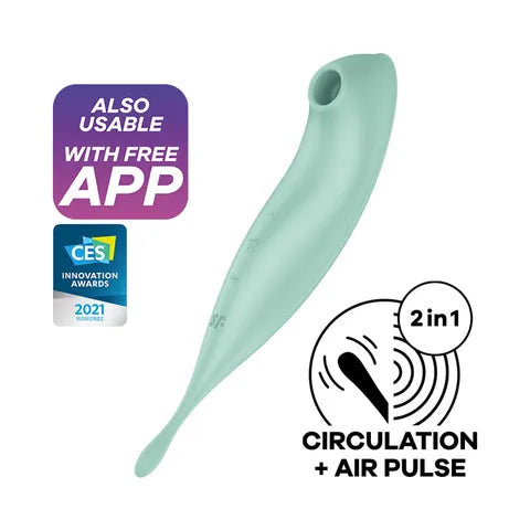 Satisfyer Twirling Pro+ App Control  Vibrator - Dark Red