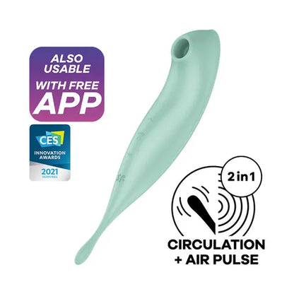 Satisfyer Twirling Pro+ App Control  Vibrator - Dark Red