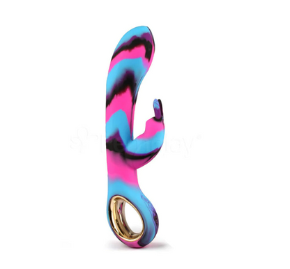Colourful Camo Dini Vibrator Blue (Heating)