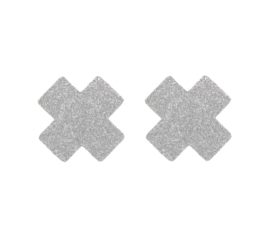 NIP022SILA Petite Cross Nipple Pasties