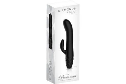 Playful Diamonds The Baroness - Rechargeable Rabbit Vibe Black