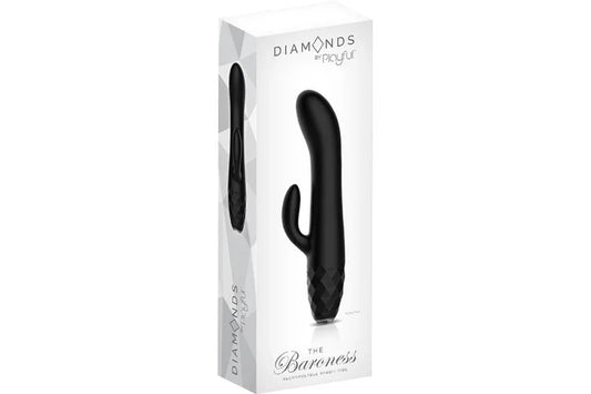 Playful Diamonds The Baroness - Rechargeable Rabbit Vibe Black