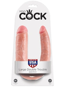 King Cock Double Trouble Flesh Dildo