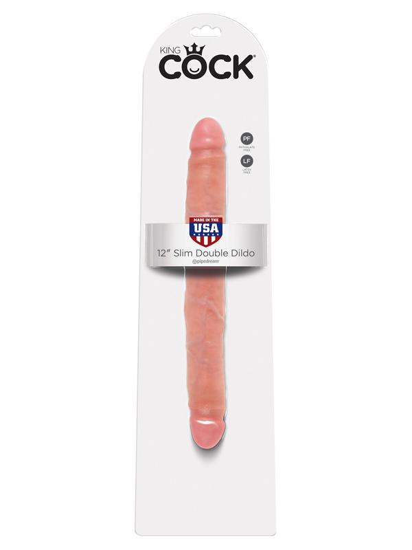 King Cock 12'' Slim Double Dildo