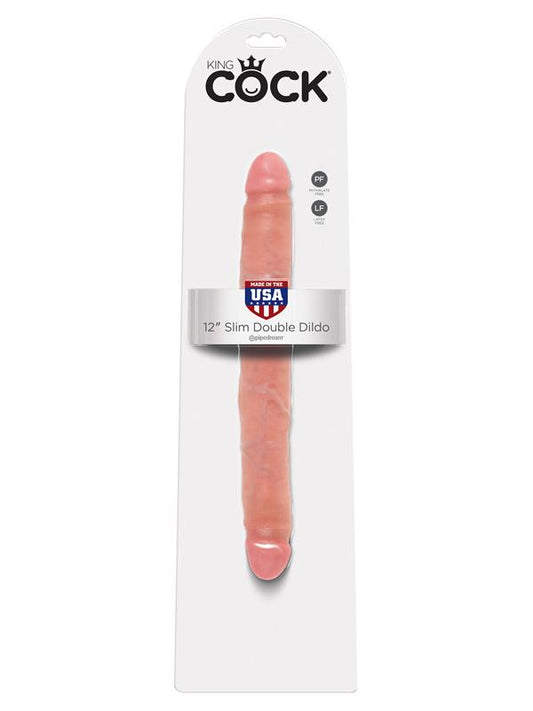 King Cock 12'' Slim Double Dildo