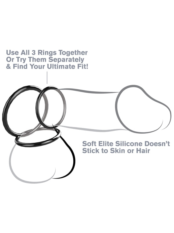Fantasy C-Ringz Silicone 3-Ring Stamina Set