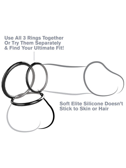 Fantasy C-Ringz Silicone 3-Ring Stamina Set