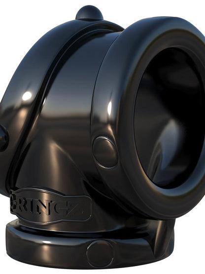 Fantasy C-ringz Rock Hard Cock Pipe - Black Cock & Ball Rings