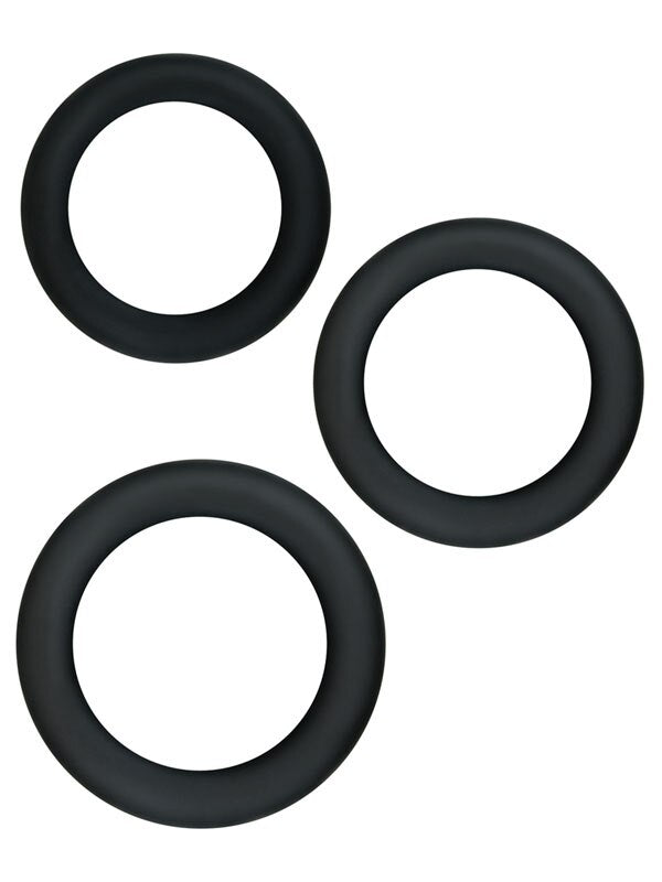 Renegade Diversity Rings - Black Cock Rings - Set of 3 Sizes