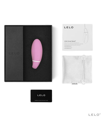 Lelo Luna Smart Bead 5 Vibration Levels Touch Sensor Smooth Silicone 100% Waterproof - Pink