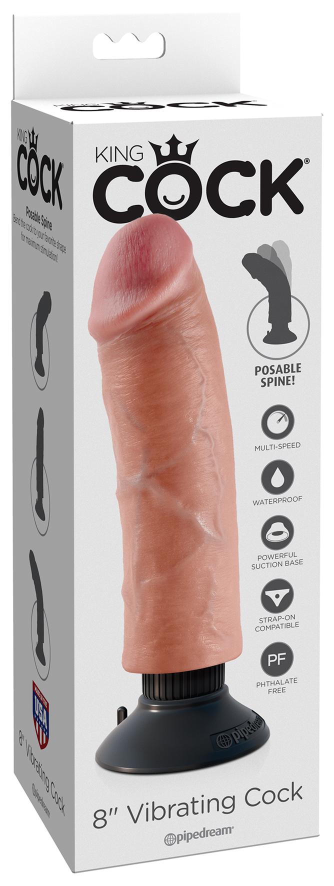 King Cock 8'' Vibrating Cock