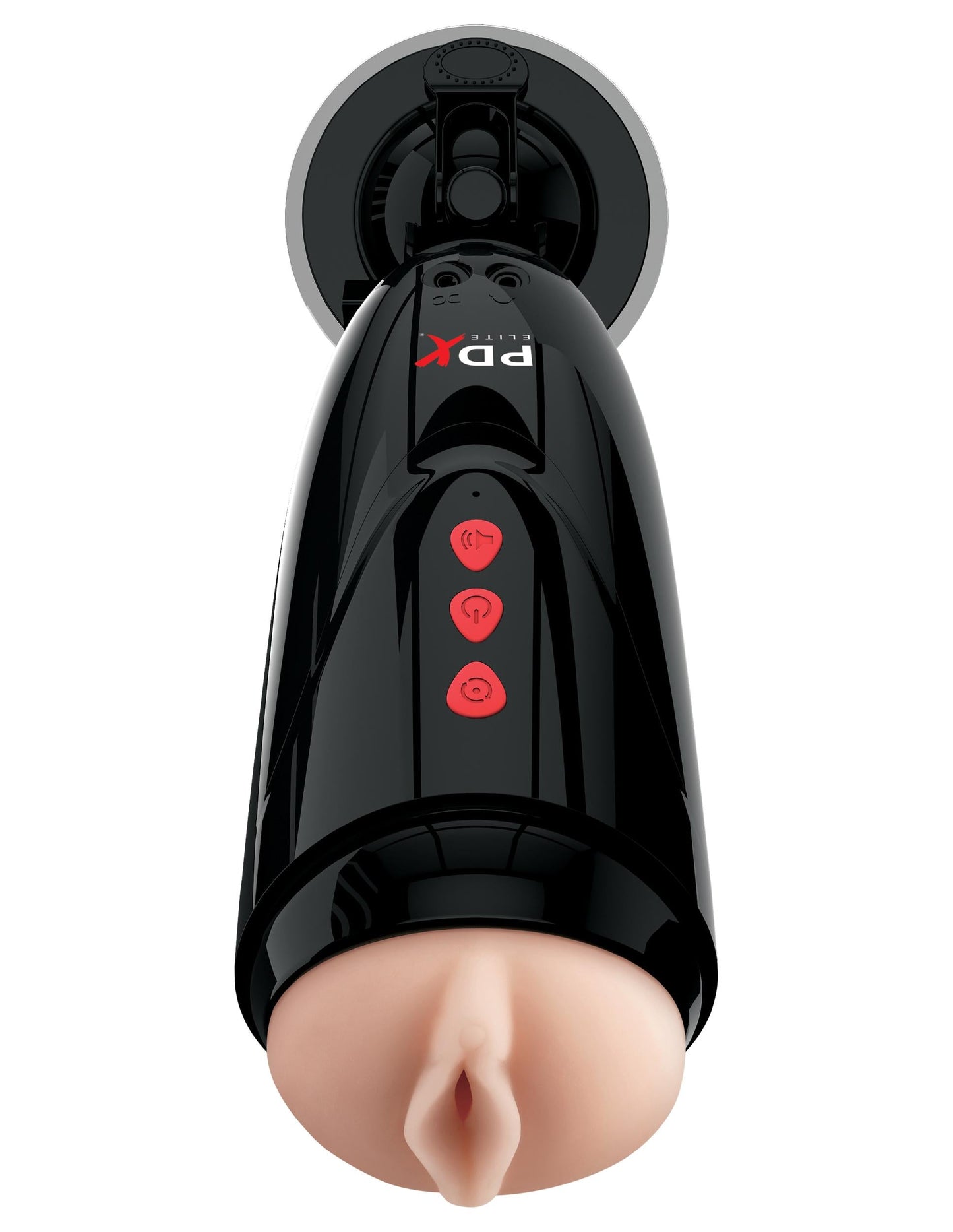 Pipedream Extreme Toyz Elite Dirty Talk Starter Stroker - Flesh Vibrating Vagina Masturbator with Suction Cup & Sound Effects